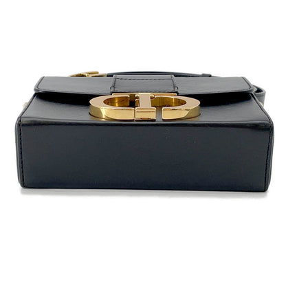 Dior 30 Montaigne Montaigne Shoulder Bag Black Leather