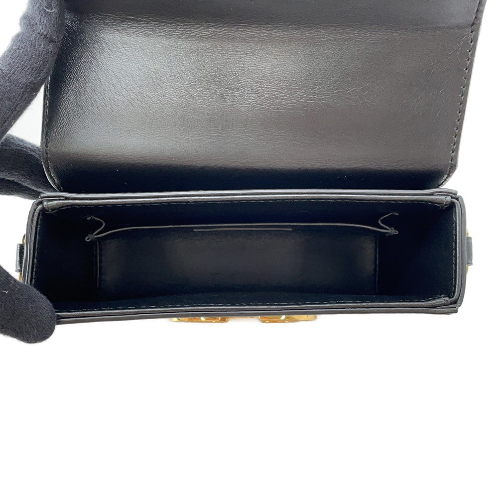 Dior 30 Montaigne Montaigne Shoulder Bag Black Leather
