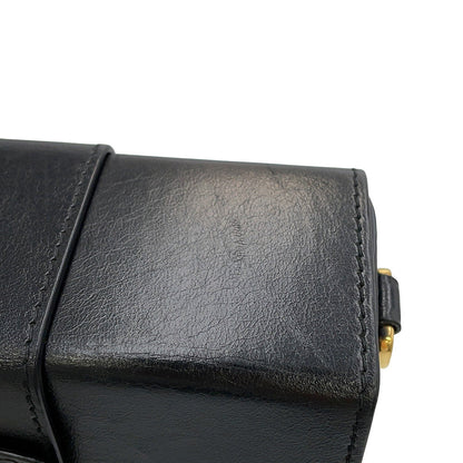 Dior 30 Montaigne Montaigne Shoulder Bag Black Leather