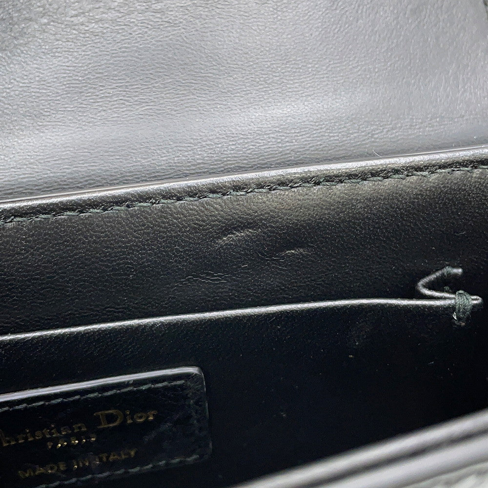 Dior 30 Montaigne Montaigne Shoulder Bag Black Leather