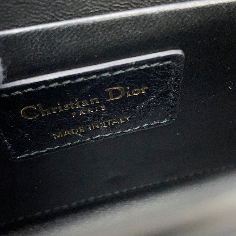 Dior 30 Montaigne Montaigne Shoulder Bag Black Leather