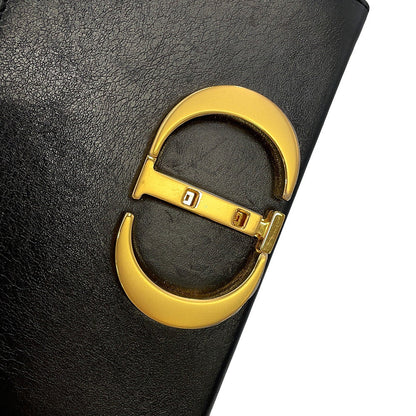 Dior 30 Montaigne Montaigne Shoulder Bag Black Leather