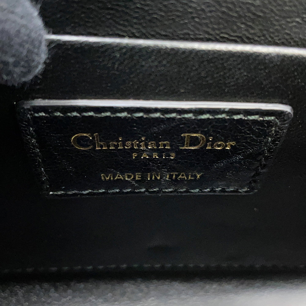 Dior 30 Montaigne Montaigne Shoulder Bag Black Leather
