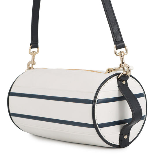 Dior Vibe Shoulder Bag White/Navy Leather