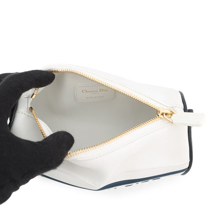 Dior Vibe Shoulder Bag White/Navy Leather