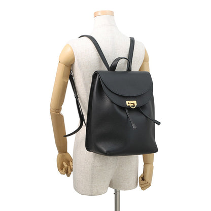 Ferragamo Gancini Backpack Black Leather