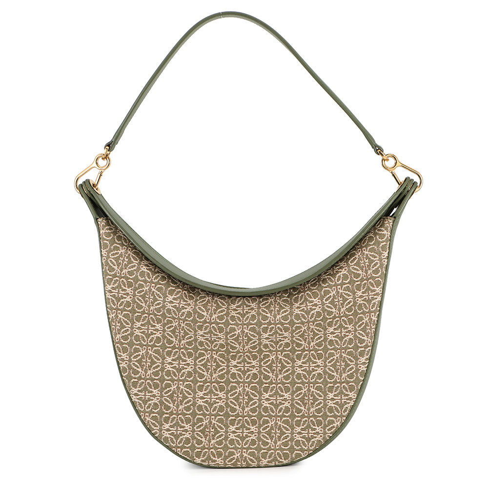 LOEWE Anagram Luna Bag Jacquard Shoulder Bag AvocadoGreenA923PL9X01 Canvas Leather