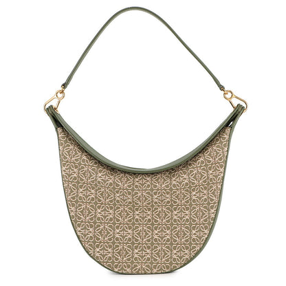 LOEWE Anagram Luna Bag Jacquard Shoulder Bag AvocadoGreenA923PL9X01 Canvas Leather