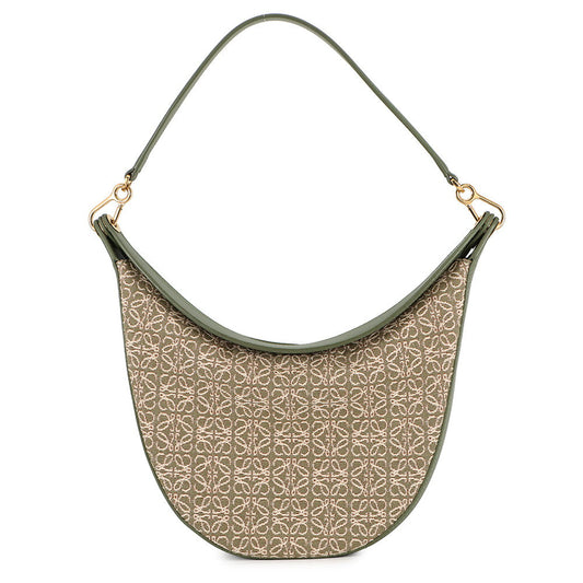 LOEWE Anagram Luna Bag Jacquard Shoulder Bag AvocadoGreenA923PL9X01 Canvas Leather