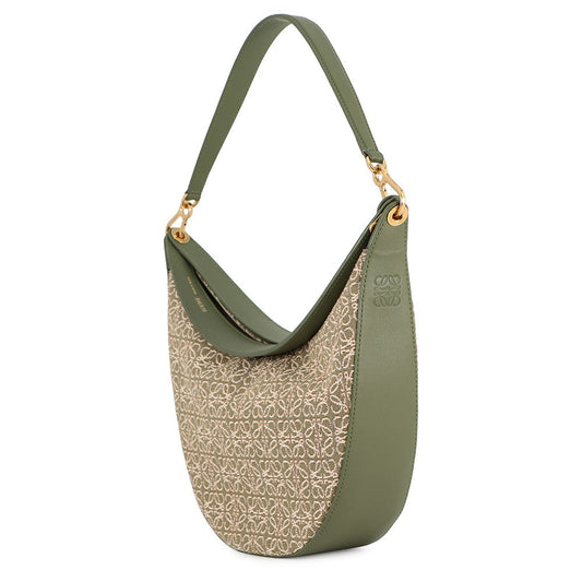LOEWE Anagram Luna Bag Jacquard Shoulder Bag AvocadoGreenA923PL9X01 Canvas Leather
