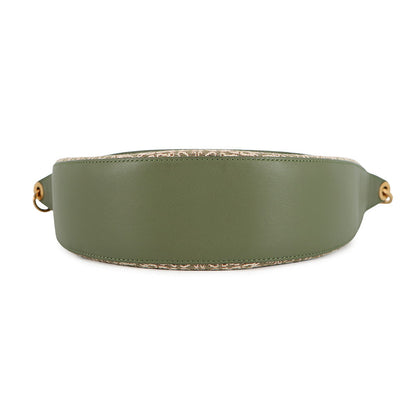 LOEWE Anagram Luna Bag Jacquard Shoulder Bag AvocadoGreenA923PL9X01 Canvas Leather