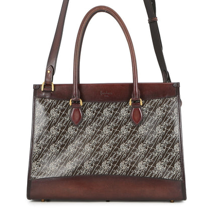 Berluti Cabas Toile Malbeuf Tote Bag BrownCABAS-T19 Leather PVC