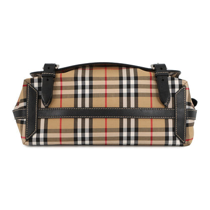 BURBERRY Nova Check Messenger Bag Beige/Black4077391 Nylon Leather