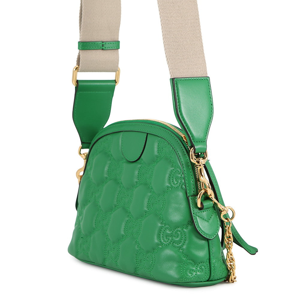 GUCCI GGMatelasse 2wayShoulder Bag Spring Green/Beige702229 Leather Size Small