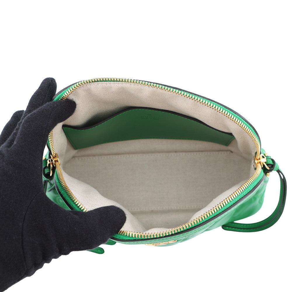 GUCCI GGMatelasse 2wayShoulder Bag Spring Green/Beige702229 Leather Size Small