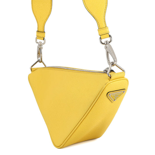 PRADA Triangle Shoulder Bag Yellow2VH155 Saffiano LeatherLeather