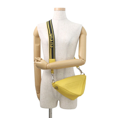 PRADA Triangle Shoulder Bag Yellow2VH155 Saffiano LeatherLeather