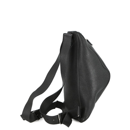 PRADA Vitello Dino Triangle Backpack Black2VZ099 Leather