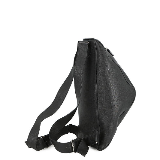PRADA Vitello Dino Triangle Backpack Black2VZ099 Leather