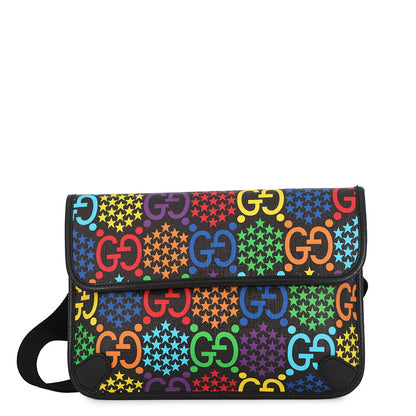 GUCCI GG Psychedelic Crossbody Bag Black/Multicolor598113 PVC