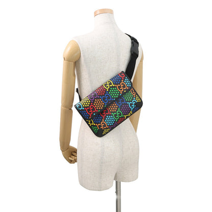 GUCCI GG Psychedelic Crossbody Bag Black/Multicolor598113 PVC