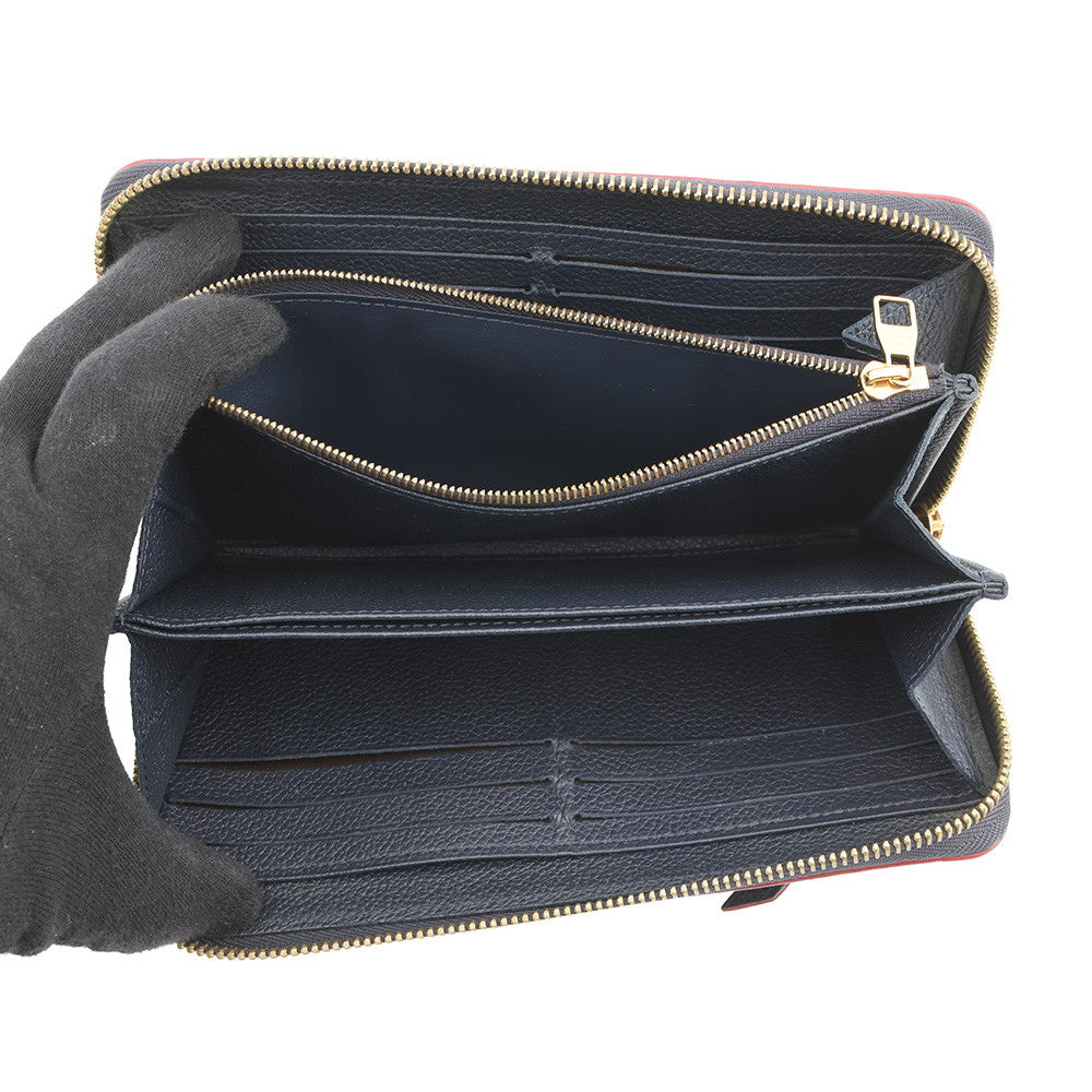 LOUIS VUITTON Zippy Wallet Marine RougeM62121 Monogram Empreinte Leather