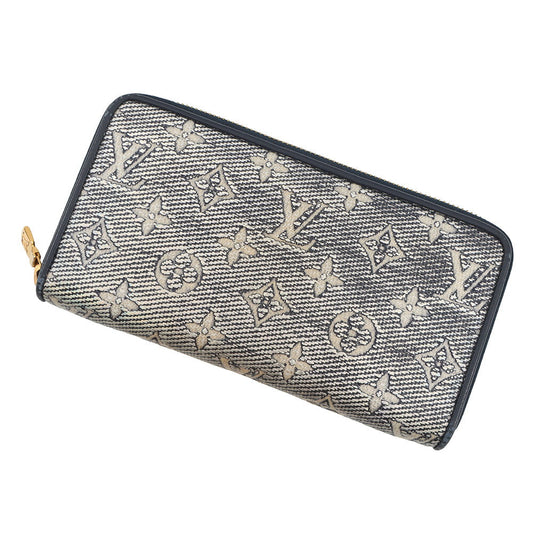 LOUIS VUITTON Zippy Wallet NavyM82468 Monogram・Jacquard