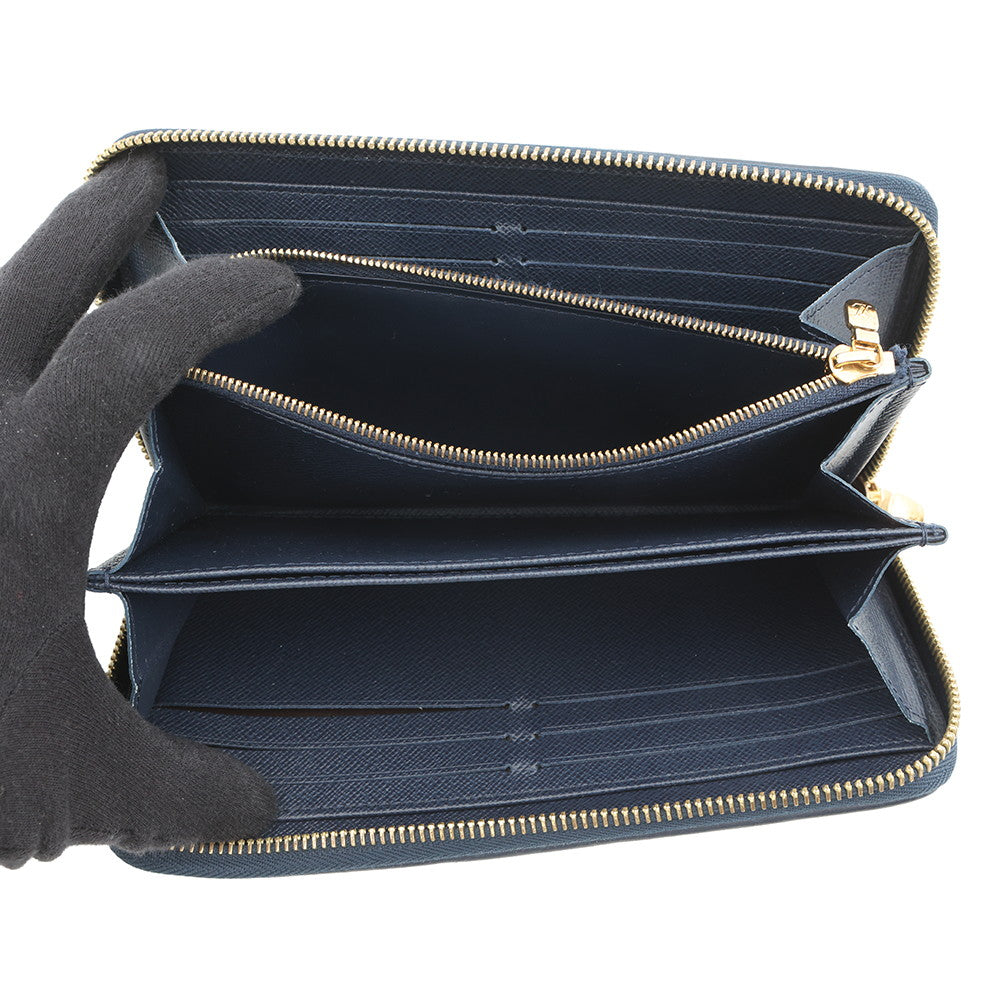 LOUIS VUITTON Zippy Wallet NavyM82468 Monogram・Jacquard