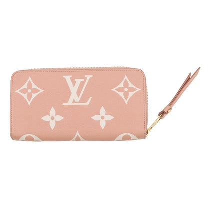 LOUIS VUITTON Zippy Wallet Rose Trianone/CrèmeM81645 Bicolor Monogram Empreinte Leather