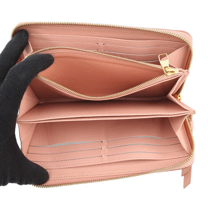 LOUIS VUITTON Zippy Wallet Rose Trianone/CrèmeM81645 Bicolor Monogram Empreinte Leather