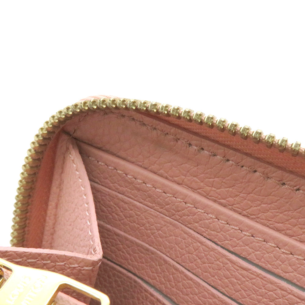 LOUIS VUITTON Zippy Wallet Rose Trianone/CrèmeM81645 Bicolor Monogram Empreinte Leather