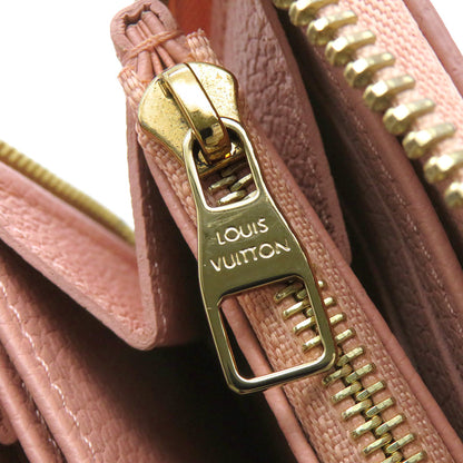 LOUIS VUITTON Zippy Wallet Rose Trianone/CrèmeM81645 Bicolor Monogram Empreinte Leather