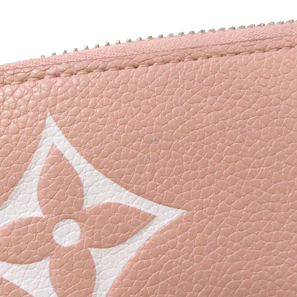 LOUIS VUITTON Zippy Wallet Rose Trianone/CrèmeM81645 Bicolor Monogram Empreinte Leather