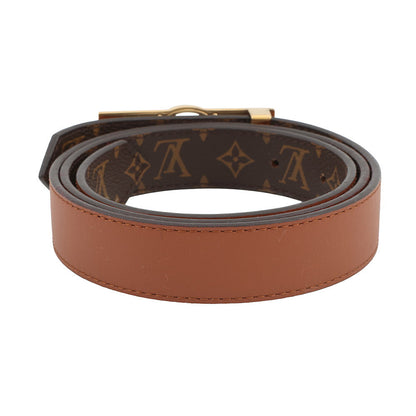 LOUIS VUITTON Belt・Dauphine 25MM Reversible Size 85/34 BrownM0196V Monogram Plain Calf Leather