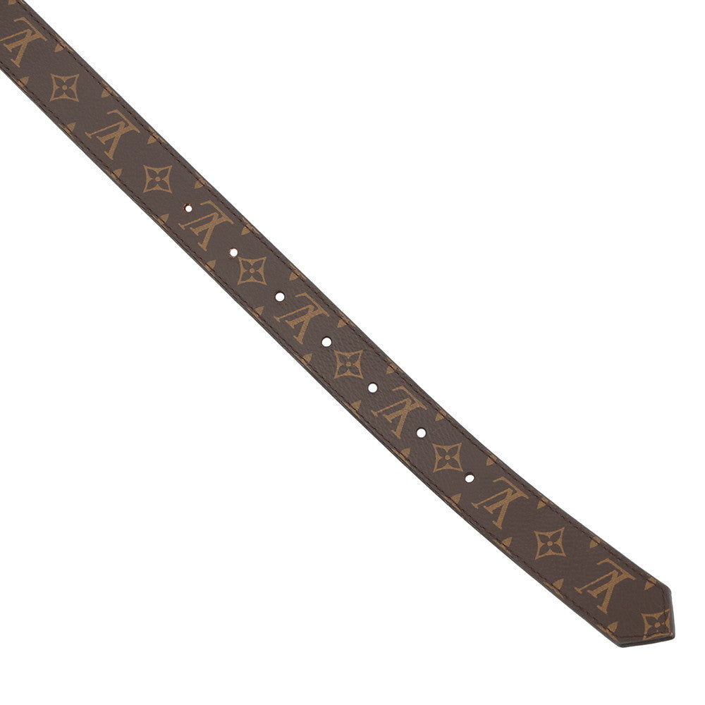 LOUIS VUITTON Belt・Dauphine 25MM Reversible Size 85/34 BrownM0196V Monogram Plain Calf Leather