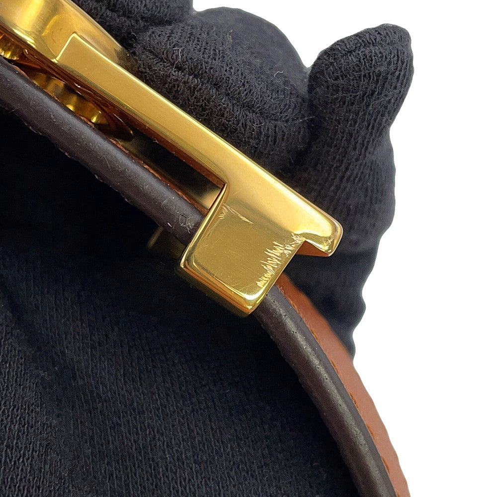 LOUIS VUITTON Belt・Dauphine 25MM Reversible Size 85/34 BrownM0196V Monogram Plain Calf Leather