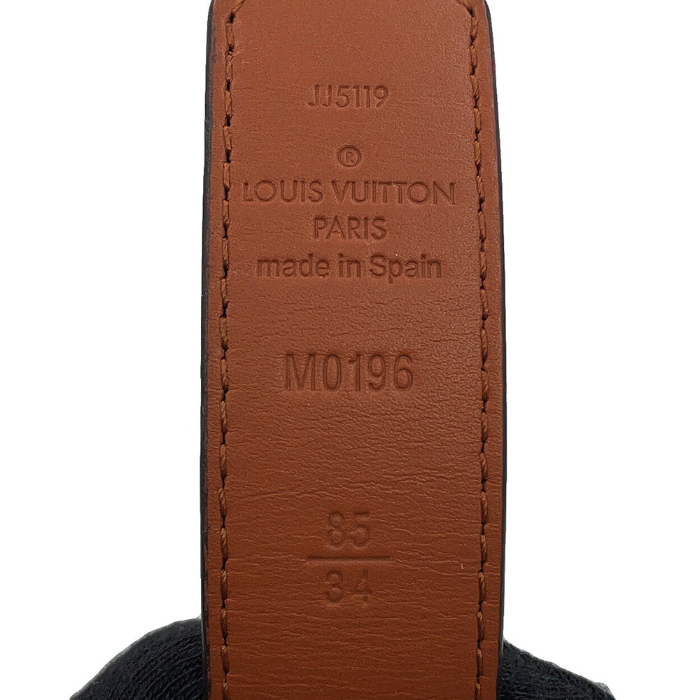 LOUIS VUITTON Belt・Dauphine 25MM Reversible Size 85/34 BrownM0196V Monogram Plain Calf Leather