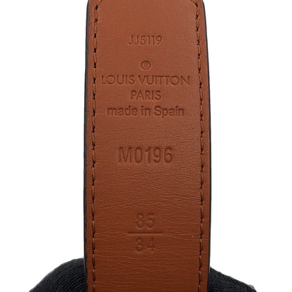 LOUIS VUITTON Belt・Dauphine 25MM Reversible Size 85/34 BrownM0196V Monogram Plain Calf Leather