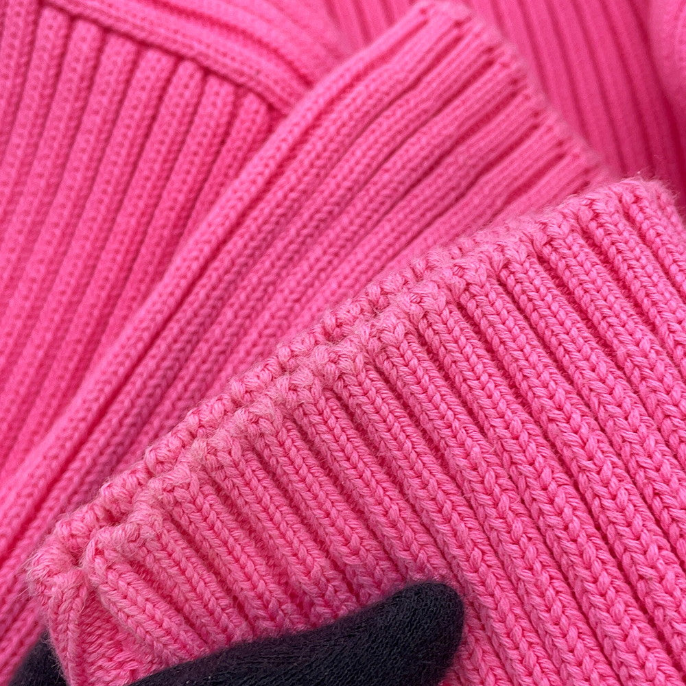 BALENCIAGA Logo Oversized Knit Size XS Pink583089 Cotton100%