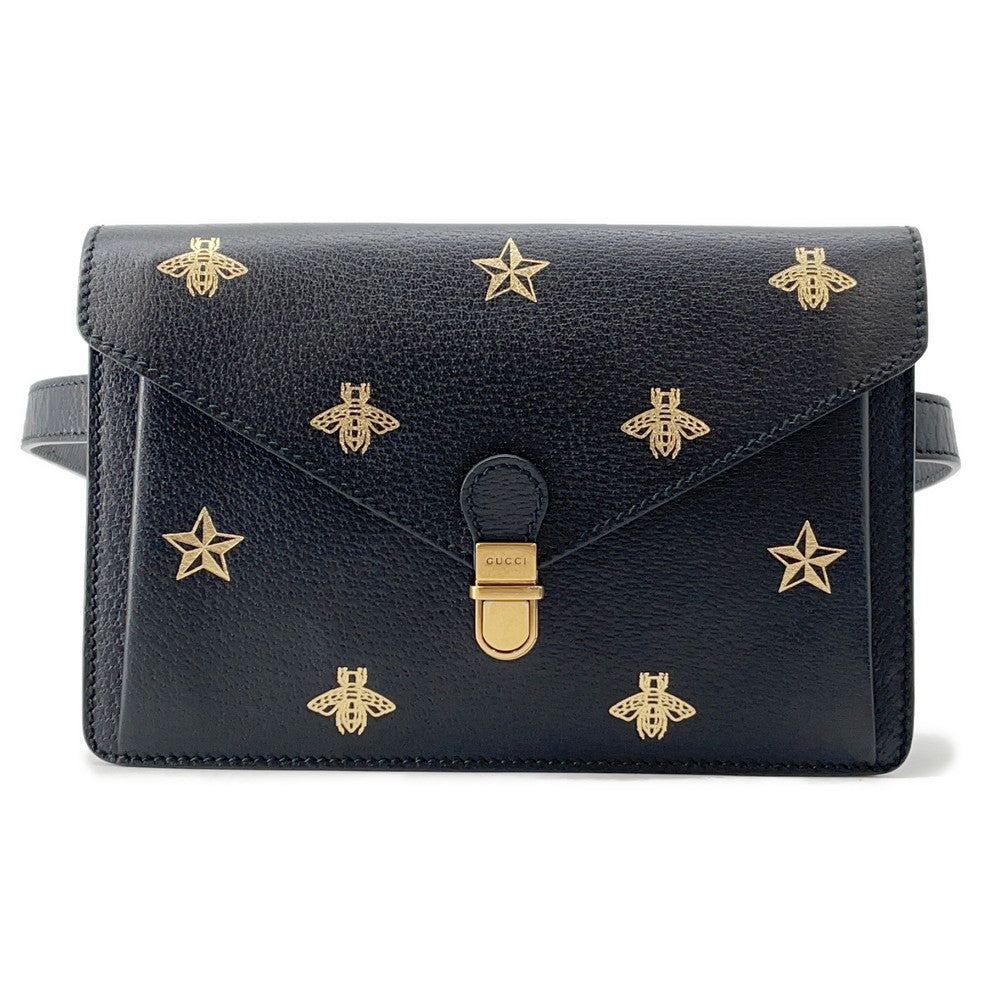 GUCCI Beastar Waist Bag Black500964 Leather