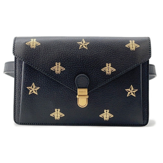GUCCI Beastar Waist Bag Black500964 Leather