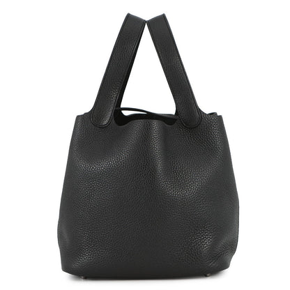 HERMES Picotin Lock Black Taurillon Clemence Size MM