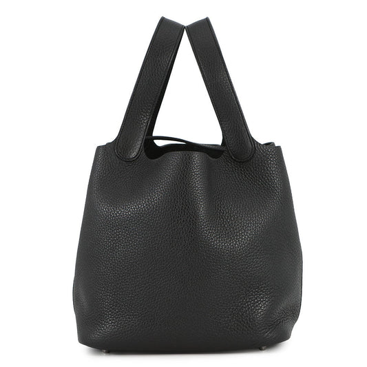 HERMES Picotin Lock Black Taurillon Clemence Size MM