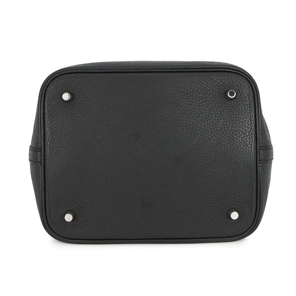 HERMES Picotin Lock Black Taurillon Clemence Size MM