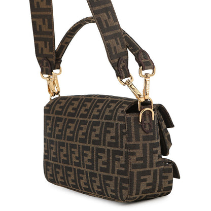 FENDI Zucca Multi-Pocket Baguette Brown/Black8BR808 Jacquard