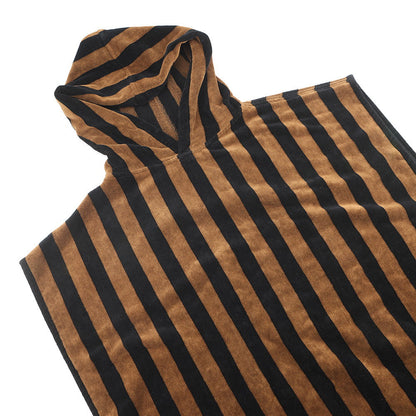 FENDI Pecan Stripe Poncho Brown/BlackFXX996 Cotton100%
