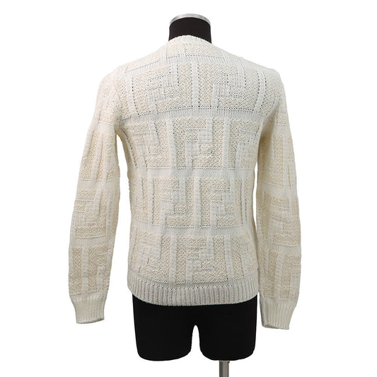 FENDI FF pullover sweater Size 46 WhiteFZX091 Cotton72% Linen26% Nylon2%