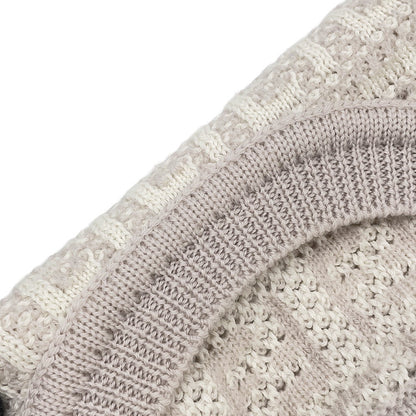 FENDI FF design pullover knit Size 48 Ivory/PinkFZX034 Wool 54%Cotton39% Cashmere7%