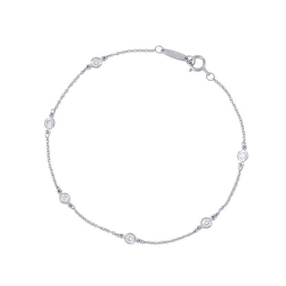 TIFFANY&Co. Elsa Peretti Diamond by the Yard Bracelet60099275 Pt950
