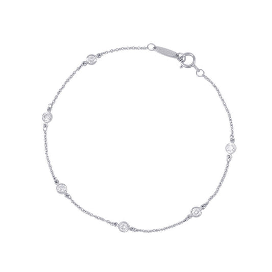 TIFFANY&Co. Elsa Peretti Diamond by the Yard Bracelet60099275 Pt950